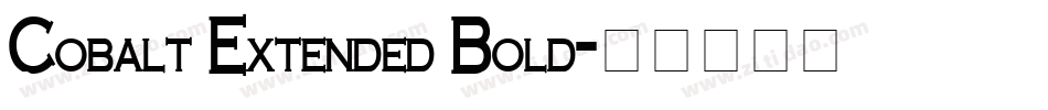 Cobalt Extended Bold字体转换